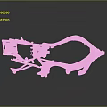 Shiny Metallic Mechanical Component With Structural Bracket Connecting Arm And Reflective Surface