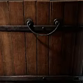 Vintage Rustic Wooden Barrel Decorative Ornament Set With Metal Hoops For Home
