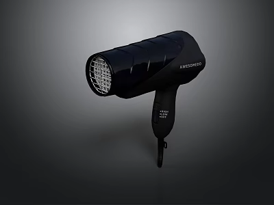 Flyco Black Hair Dryer with Modern Design Efficient Electric Appliance for Home Use 3d model
