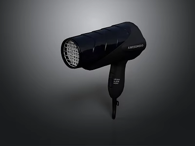 Flyco Black Hair Dryer with Modern Design Efficient Electric Appliance for Home Use 3d model