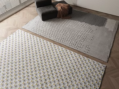 Modern Square Carpet 3d model