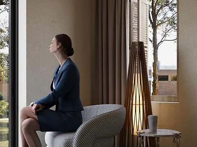 modern woman. 3d model