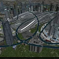 Aerial Planning of Modern City with Tall Buildings and Transportation Network