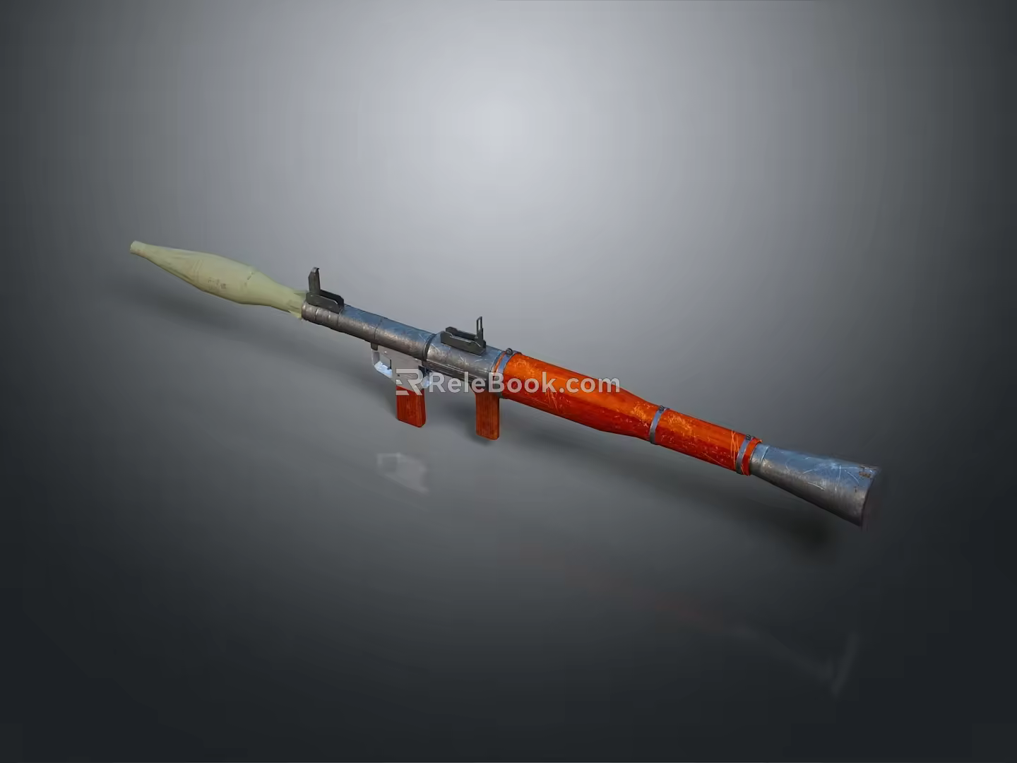 Rocket rocket launcher to air weapon to air missile shoulder missile shoulder rocket 3d model
