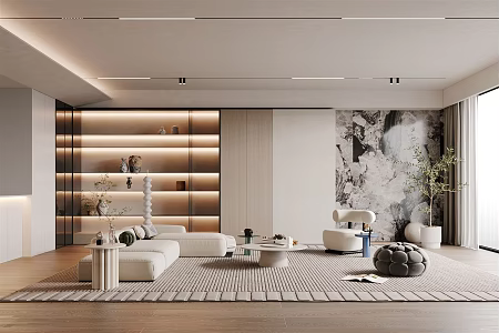 modern living room 3d model