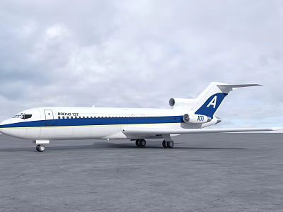 modern passenger aircraft 3d model