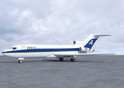 modern passenger aircraft 3d model