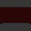 Red Furniture With Lattice Pattern Railings And Sturdy Supportive Legs Design