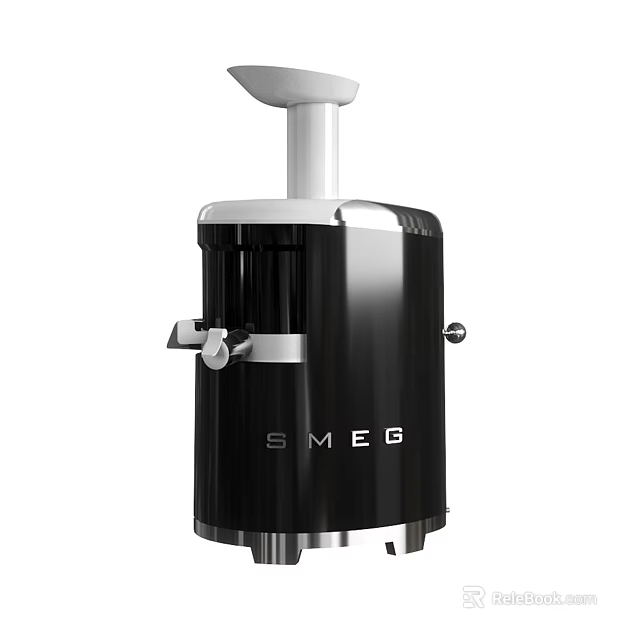 Smeg Black Electric Juicer With Retro Modern Design For Home Kitchen Use 3d model 