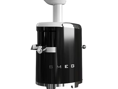 Smeg Black Electric Juicer With Retro Modern Design For Home Kitchen Use 3d model