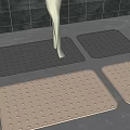 Non slip Bathroom Mats in Dark Gray and Beige for Bathroom Floor Use