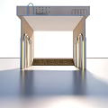 Hennessy Exhibition Pavilion Modern Architectural Design With Arched Doorways And Light Colored Facade