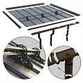Heavy Duty Metal Construction Components Featuring Brackets Connectors Rails And Installation Parts