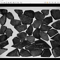 Natural Black Stone and Wood Materials for Modern Interior Decor Projects 3d model