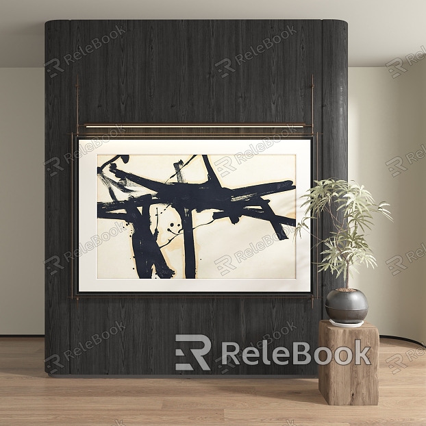 Abstract Hanging Paintings model