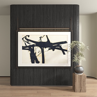 Abstract Hanging Paintings 3d model