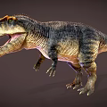 Realistic Carnivorous Dinosaur 3D Model With Open Mouth And Sharp Teeth