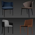 Modern Dining Chairs Featuring Various Styles And Multiple Color Options For Home Decor 3d model
