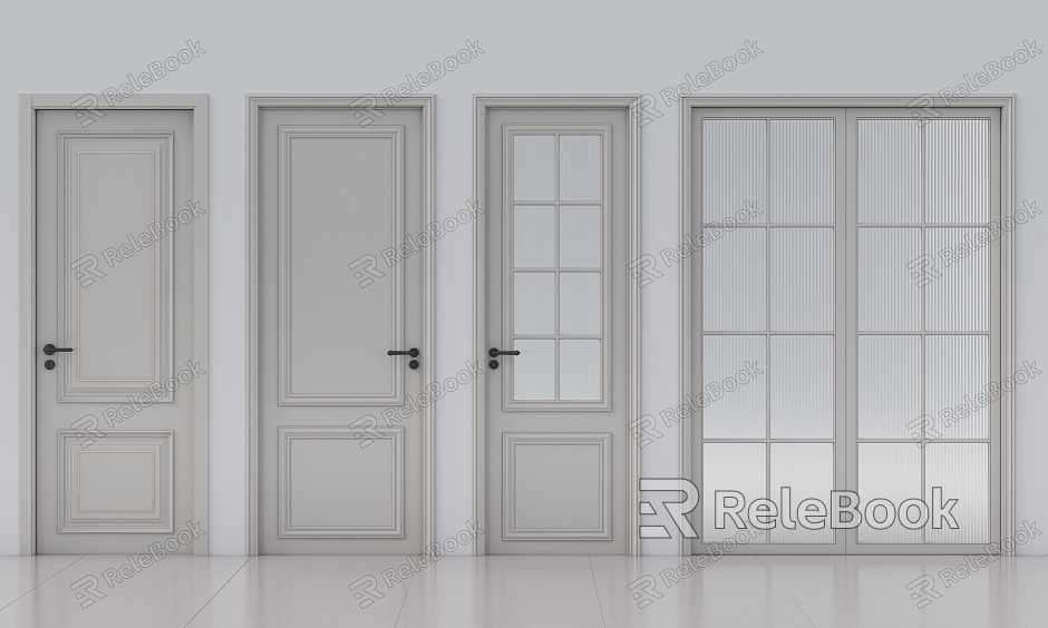 Jianou single door bedroom door bathroom glass door kitchen sliding door model