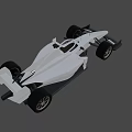 Sleek White Formula 1 Car With Aerodynamic Design Black Tires And Front Wing