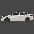 Kia White Sedan With Black Roof Black Wheels And Modern Sleek Exterior Design