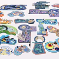 Colorful Children's Play Area Design With Various Play Structures And Interactive Layouts