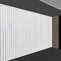 White Vertical Blinds In Modern Room Interior With Light Filtering 3d model