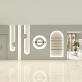 Modern Fashion Store Exterior With White Walls Lionsnon Logo And Display Shelves