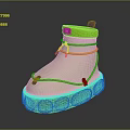 Stylish High Top Light Beige Sneakers With Neon Green Laces Transparent Green Sole