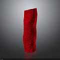 Human Organ Model Featuring Red Fur Like Texture In Columnar Shape On Dark Background