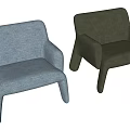 Modern Gray Upholstered Accent Chair With Armrest And Unique Leg Design