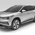Silver Modern SUV Car With Sleek Aerodynamic Body Large Wheels And Electric Design