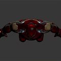 Iron Man 3D Model With Red And Gold Armor And Blue Chest Reactor