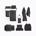 Modern towel combination 3d model