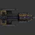 Futuristic Cosmic Spaceship Design Featuring Detailed Interstellar Modules Antennas And Engines