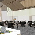 Modern Lounge Area Interior With Wooden Ceiling Pendant Lights And Comfortable Seating