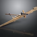 Ancient Wooden Historical Tool With Crossed Beams And Trigger Mechanism Design