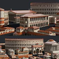 European Architecture Collection Featuring Colosseum Circular Structures And Red Tiled Roofs