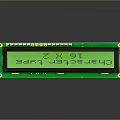 Green LCD Character Display Module With Numeric Digits For Computer Electronic Components 3d model