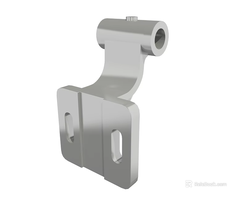 Automotive Metal Bracket Component With Mounting Holes For Vehicle Installation 3d model 