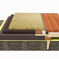 Modern node upside down barbed carpet decoration process node 3d model
