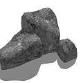 Natural Gray Stone Rocks With Rough Textured Surfaces For Decorative Use 3d model