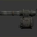 Browning Machine Gun Browning Gatling White Machine Gun Machine Gun Bullet Military 3d model