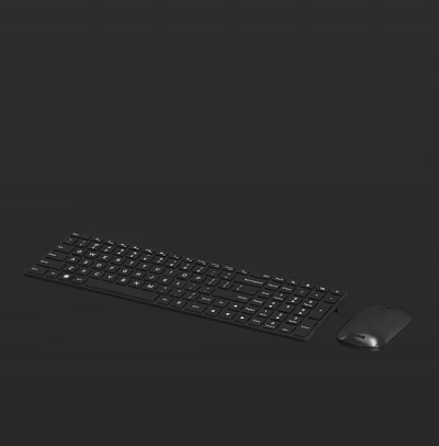 Modern Black Computer Keyboard And Mouse Desktop Accessories For Daily Use 3d model
