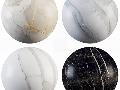 Unique Natural Marble Sphere Components With Various Textures And Colors 3d model
