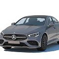 Gray Mercedes Benz Sedan With Modern Sleek Exterior And Black Wheels Design