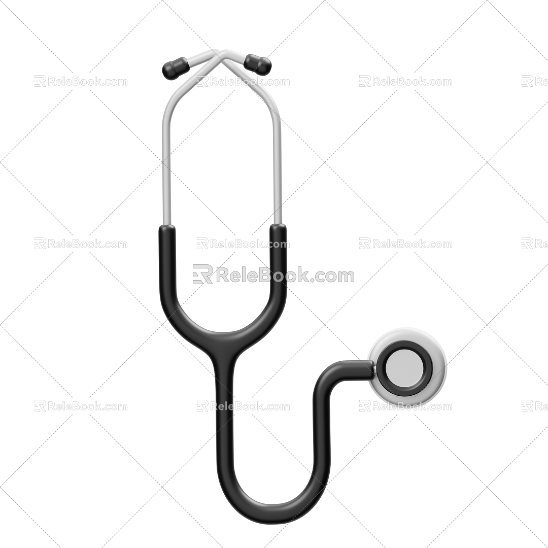 Modern Stethoscope Cartoon Stethoscope Medical Equipment 3d model