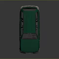 Green And Beige Two Tone SUV With Classic Design And Shiny Wheels