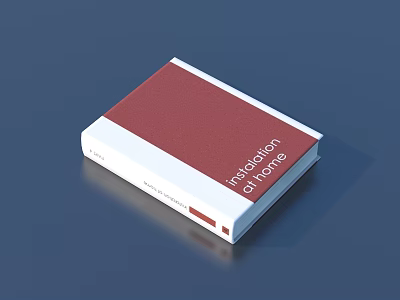 Stylish Home Interior Inspiration Book With Red And White Decorative Cover 3d model