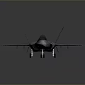 Aerospace Gray Fighter Jet Model With Streamlined Design And Detailed Military Features